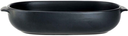Cosy&Trendy ovenschaal - zwart - 24 x 15 x 5 cm - Ovaal - Klassieke braadsledes