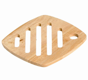 Cosy&Trendy Pannen onderzetters - vierkant - hout - 18 cm Bruin