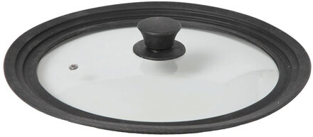 Cosy&Trendy Pannendeksel - universeel - 27,5-30-32 cm - glas - siliconen rand - deksel