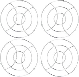 Cosy&Trendy pannenonderzetter - Set van 4x stuks - metaal - D18 cm