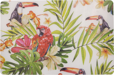 Cosy&Trendy Placemat rechthoekig - tropische toekan print - 29 x 44 cm - Tafel dekken