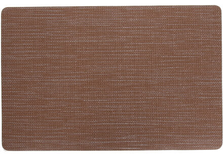 Cosy&Trendy Placemat rechthoekig - vinyl bruin - 29 x 44 cm - Tafel dekken