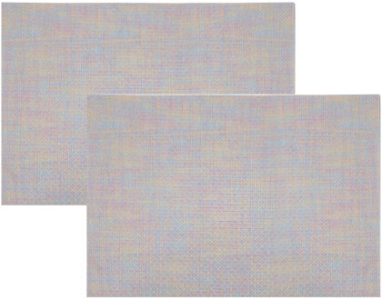 Cosy&Trendy Placemats rechthoekig - 4x - metallic pasteltinten - 30 x 45 cm - Tafel dekken