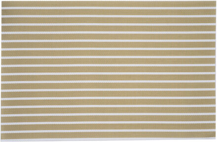 Cosy&Trendy Placemats rechthoekig - goud/wit geweven/gevlochten - 30 x 45 cm
