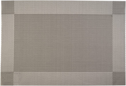 Cosy&Trendy Placemats rechthoekig - grijs geweven met rand - 30 x 45 cm