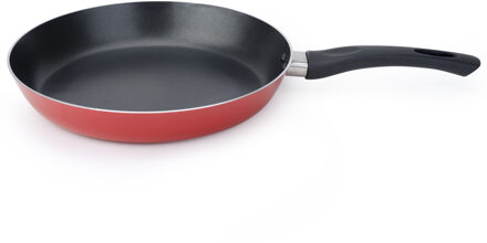 Cosy&Trendy professionele koekenpan - Aluminium - rood - met anti-aanbak laag - Dia 28 cm