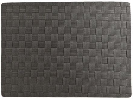 Cosy&Trendy Rechthoekige placemats - donkergrijs - geweven/gevlochten - 30 x 40 cm - Tafeldecoratie