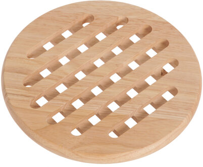 Cosy&Trendy ronde pannen onderzetters - hout - Dia 19 cm - 1 cm hoog