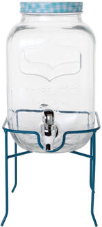 Cosy&Trendy Sapdispenser Op Standaard - 4,5 Liter - Blauw Transparant