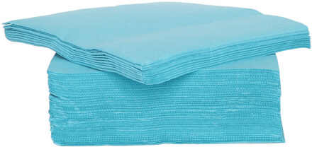 Cosy&Trendy Servetten Luxe kwaliteit - turquoise blauw - 40x - 38 x 38 cm - Tafel decoratie - Papier
