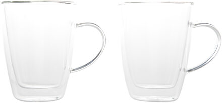 Cosy&Trendy Set van 6x dubbelwandige koffie/thee glazen 250 ml - transparant