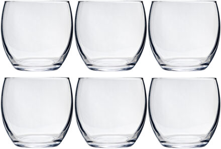 Cosy&Trendy Set van 6x stuks waterglazen/drinkglazen transparant 340 ml