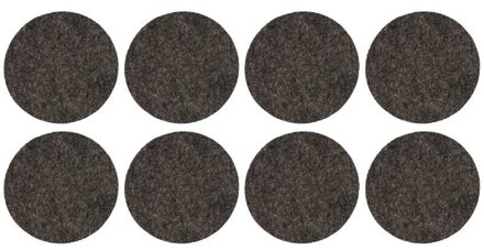 Cosy&Trendy Setje van 24x stuks ronde meubelviltjes/antislip-noppen diameter 2,6 cm zwart - Meubelviltjes