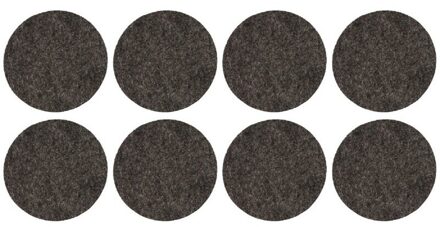 Cosy&Trendy Setje van 40x stuks ronde meubelviltjes/antislip-noppen diameter 2,6 cm zwart