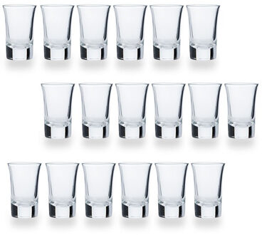 Cosy&Trendy Shotglazen - 24x stuks - glas - 35 ml - Shotjes - Shotglas - borrelglazen