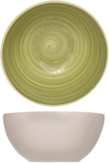 Cosy&Trendy soep serveer schaaltje - kommetjes Turbolino - groen - D14 cm - 500 ml