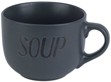 Cosy&Trendy Soepkom - donkergrijs - 11 cm - 510 ml - Soepbeker - kommetje