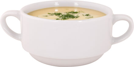 Cosy&Trendy Soepkommen Essential - wit - D11 x 6 cm - porselein - schaaltjes met oren