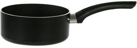 Cosy&Trendy Steelpan/sauspan anti-aanbak 16 cm - Steelpannen Zwart