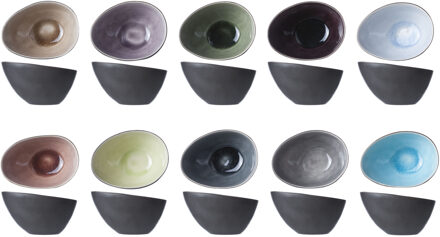 Cosy&Trendy Streetfood Schaaltjes - 10,5 X 6 Cm - Set Van 10 Multikleur