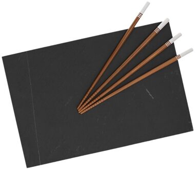 Cosy&Trendy Sushi serveerplank 30 cm met 4 eetstokjes wit