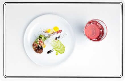 Cosy&Trendy tafel placemat Renee - PU-leer/leer look - wit - 43 x 30 cm - tafel onderleggers