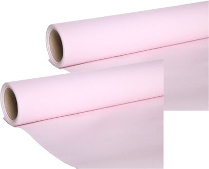 Cosy&Trendy Tafelloper - 2x - papier - licht roze - 480 x 40 cm