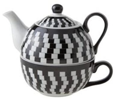 Cosy&Trendy Theepot Met Tas D11.5xh14cm Black-whitetheepot 35cl - Tas 30cl