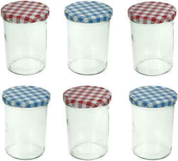 Cosy&Trendy Voorraadpotten/inmaakpotten schroefdop 440 ml - 12x stuks - weckpotten/conservenpotten