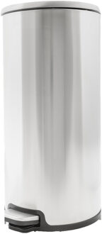 Cosy&Trendy Vuilnisbak/pedaalemmer Zilver 20 Liter 52 Cm Rvs - Prullenbakken