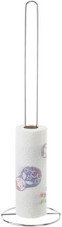 Cosy&Trendy Wc/toiletrol houder staand zilver 56 cm - Toiletaccessoireset Zilverkleurig