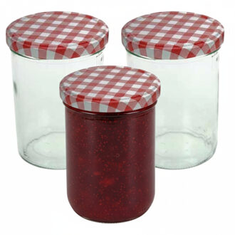Cosy&Trendy Weckpotten / inmaakpotten - rood - 6x - 230 ml