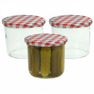 Cosy&Trendy Weckpotten / inmaakpotten - rood - 6x stuks - 230 ml