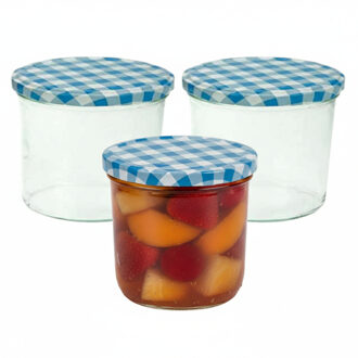Cosy&Trendy Weckpotten / inmaakpotten - rood - 6x stuks - 230 ml