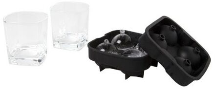 Cosy&Trendy Whisky glazen - 2 stuks - inclusief ijsvorm - 180 ml