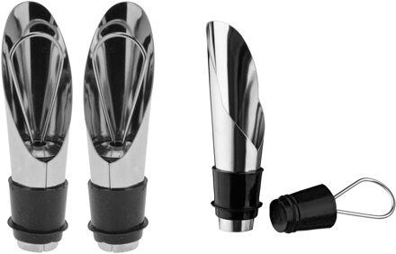 Cosy&Trendy Wijnfles vacuum pomp met 2 stoppen en 2 schenktuiten