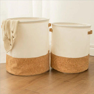 Cotton And Linen Storage Bucket Waterproof Clothing Storage Basket Household Debris Storage Basket Portable Dirty Clothes Basket