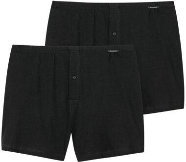 Cotton Essentials boxershorts wijd (2-pack) - tricot - zwart -  Maat: 3XL