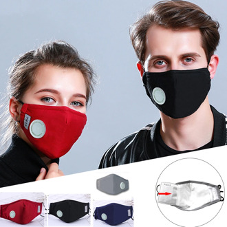 Cotton Face Mask Anti dust PM2.5 Mask Activated Carbon Filter Respirator Mouth Mask With Breath Valve Reusable Washable Masks