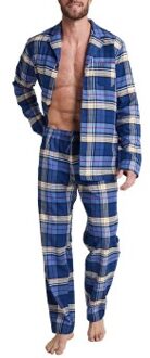Cotton Flannel Pyjama Zwart,Versch.kleure/Patroon,Blauw,Geel - Small,Medium,Large,X-Large,XX-Large