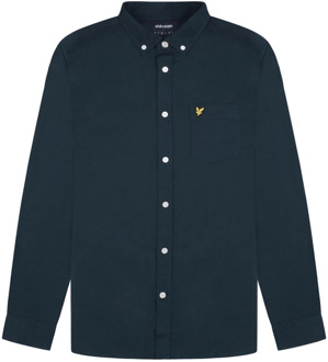 Cotton Linen Shirt Lyle & Scott , Blauw , Heren - Xl,L,M