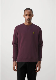 Cotton merino crew neck bordeaux Rood