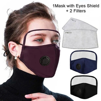 Cotton Outdoor Cycling Sport Protective Breathable Face Mask With Eyes Shield Dustproof Filter Windproof Warmth Face Cover маска