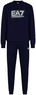 Cotton Visibility Joggingpak Heren navy - wit - S