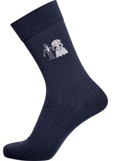 Cotton Wedding Sock * Actie * Zwart,Blauw - Maat 40/45,Maat 45/48