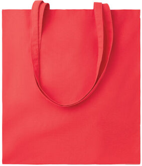 Cottonel kleur + katoenen shopper tas Rood - One size