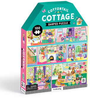 Cottontail Cottage 100 Piece House-Shaped Puzzle -  Mudpuppy (ISBN: 9780735387584)