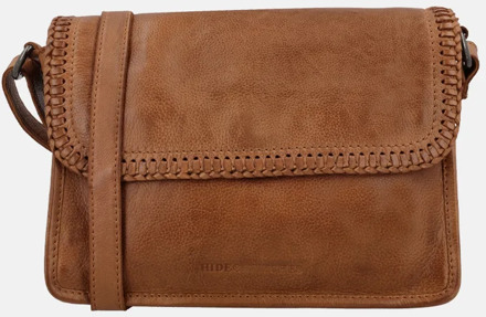 Country crossbody tas overslag camel Cognac