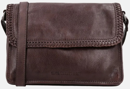 Country crossbody tas overslag donkerbruin