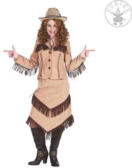 Country dame toppers kostuum Geel - Beige - Creme, Bruin - Kastanje